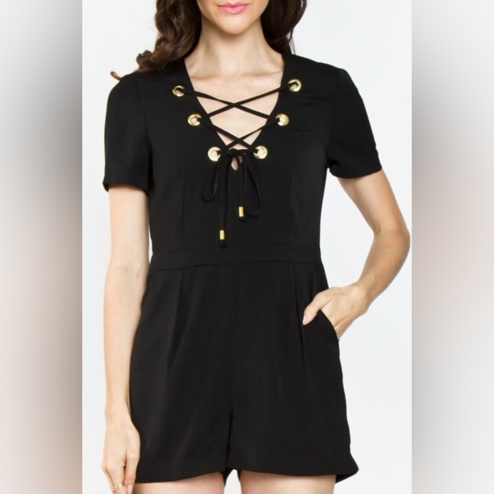 Sugar Lips Black Romper